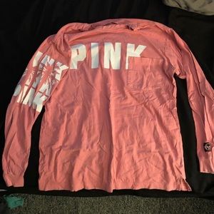 VS PINK long sleeve pink shirt